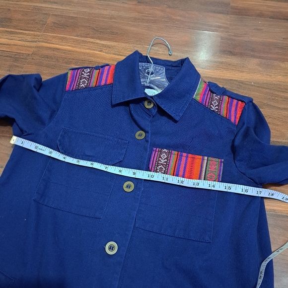 Denim Co | Blue & pink cute patterned Light womens utility jacket - Picture 11 of 13